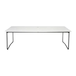 Mesa de comedor B31, Roble lacado blanco-negro
