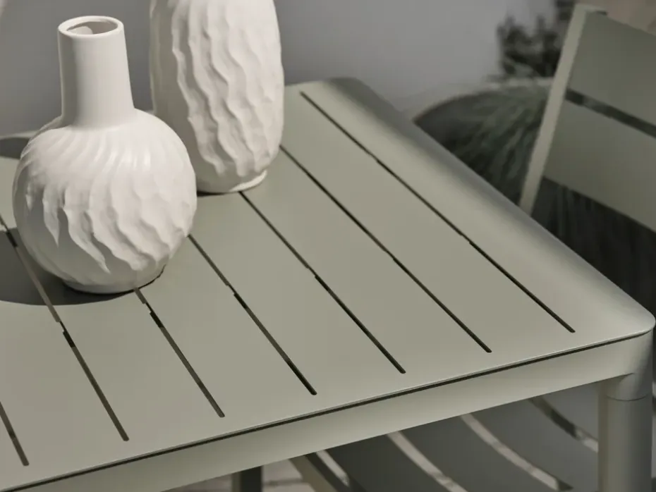 Mesa de comedor Bigby, Dusty green, 195x90 cm