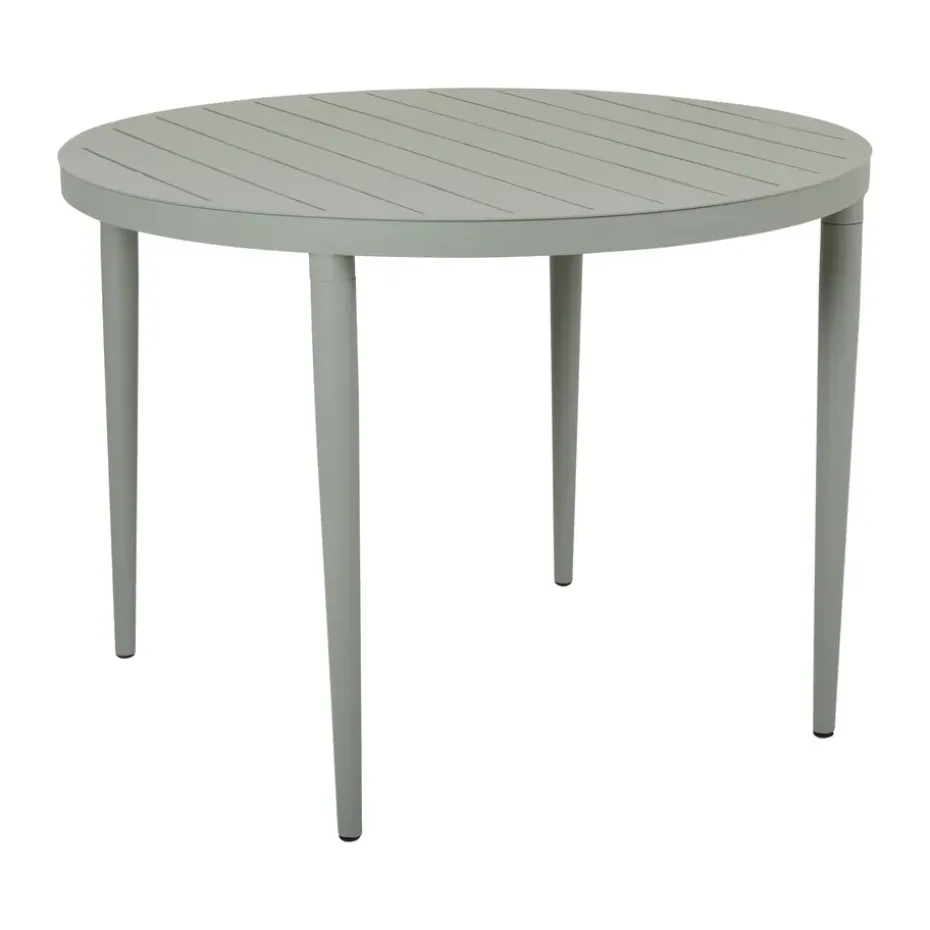 Mesa de comedor Bigby, Dusty green, Ø100 cm