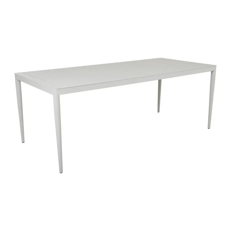 Mesa de comedor Bigby, Light grey, 195x90 cm
