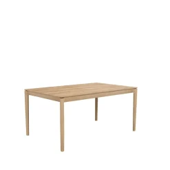 Mesa de comedor Bok extensible, Oak wax oil 90x160/240 cm