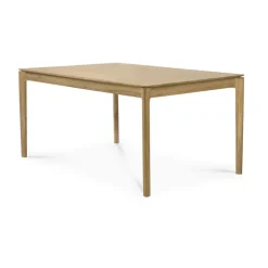 Mesa de comedor Bok, Roble lacado, 140x80 cm