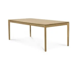 Mesa de comedor Bok, Roble lacado, 180x90 cm