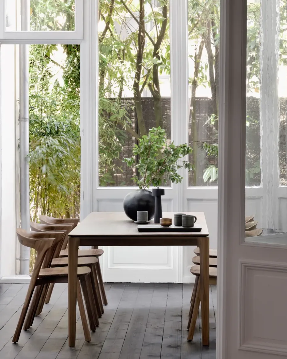 Mesa de comedor Bok 180x90 cm, Lackad teak brown