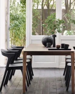 Mesa de comedor Bok 180x90 cm, Lackad teak brown