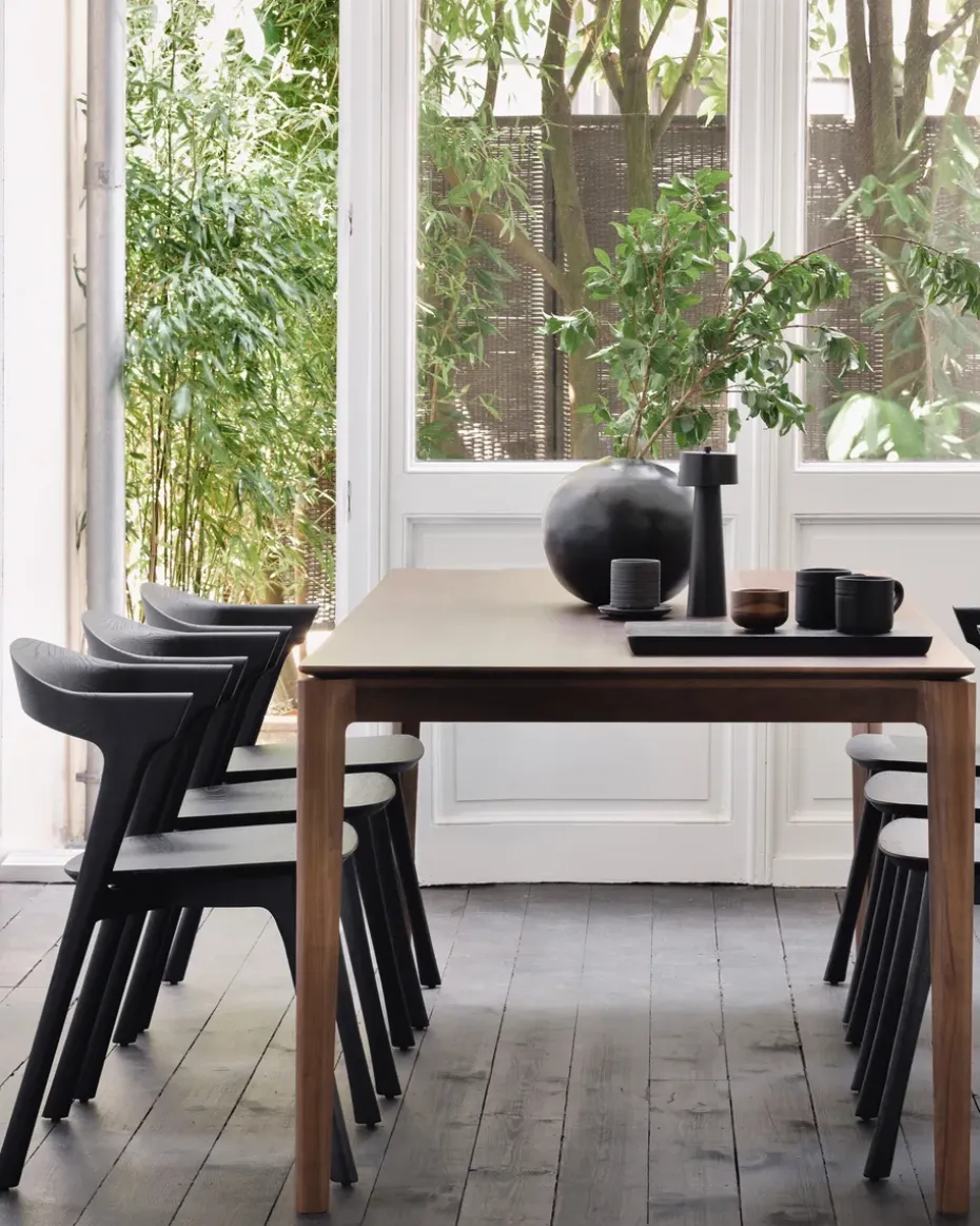 Mesa de comedor Bok 180x90 cm, Lackad teak brown