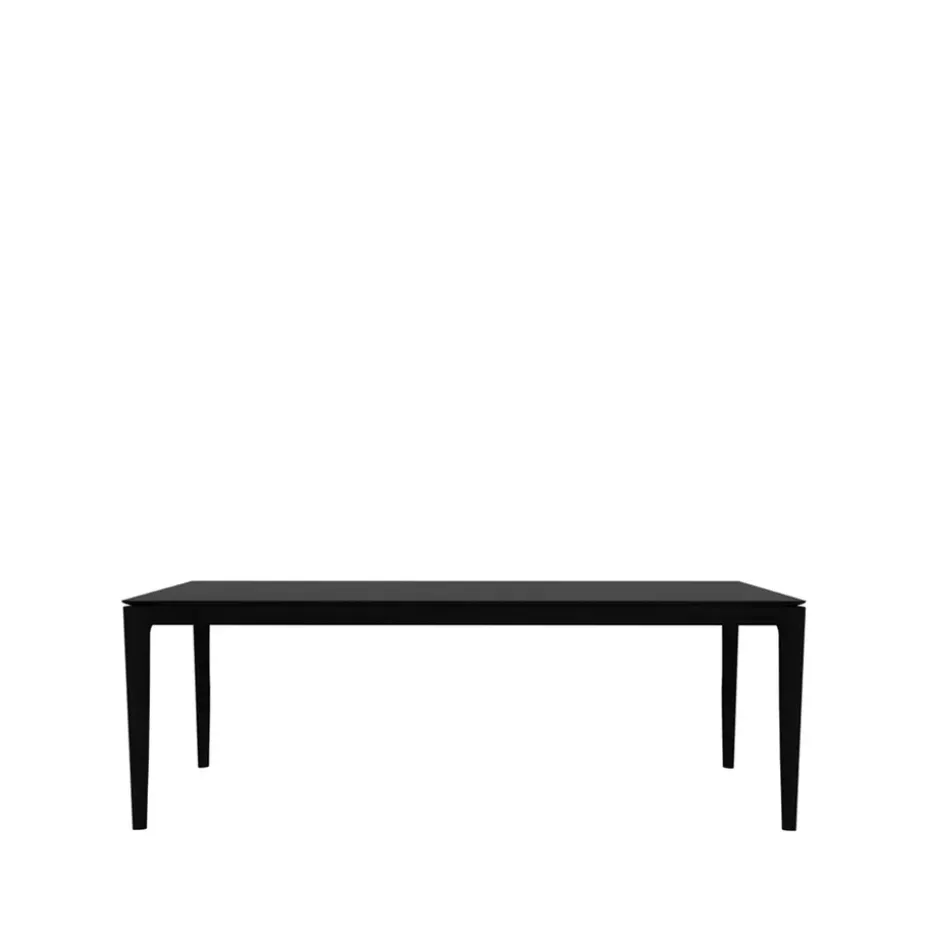 Mesa de comedor Bok 220x95 cm, Roble teñido negro