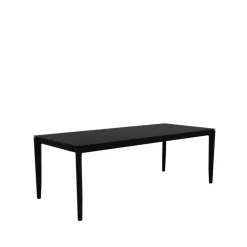 Mesa de comedor Bok 220x95 cm, Roble teñido negro