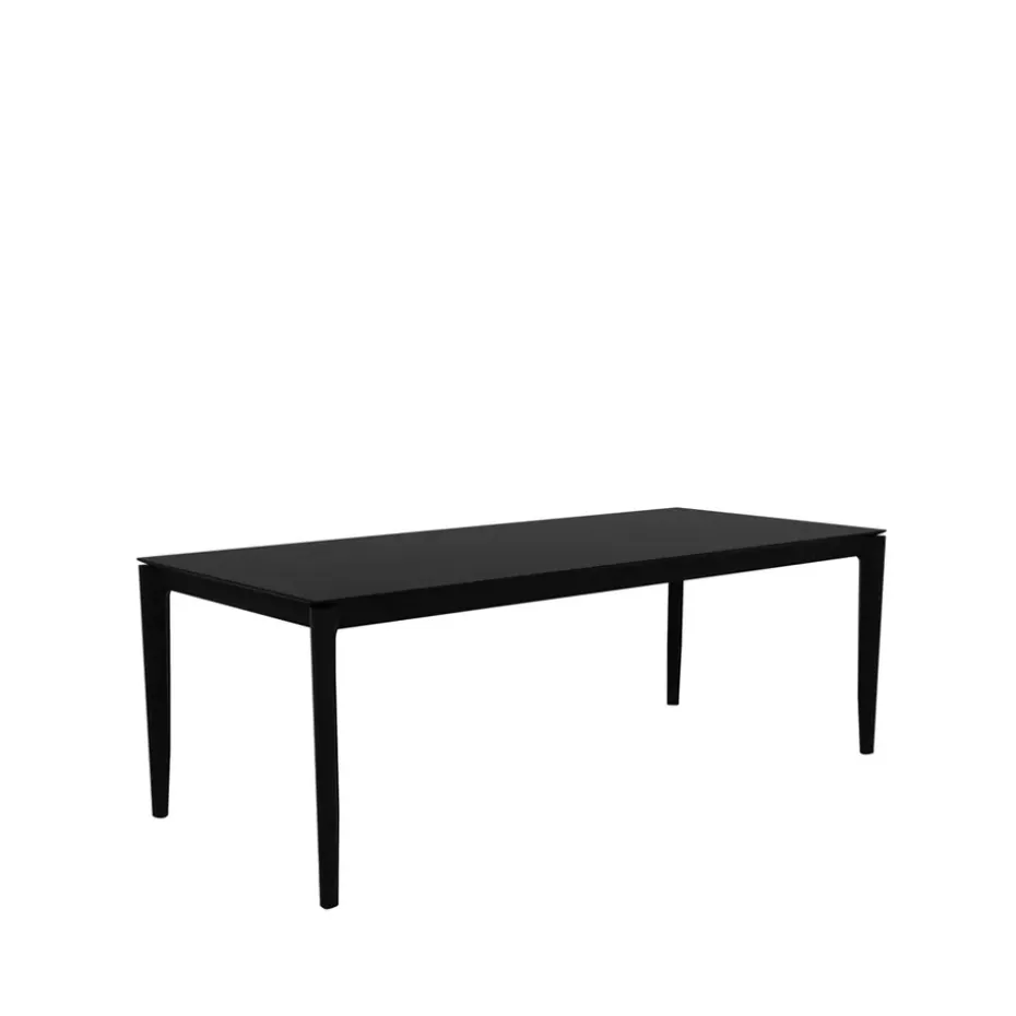 Mesa de comedor Bok 220x95 cm, Roble teñido negro