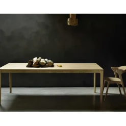 Mesa de comedor Bok 220x95 cm, Roble teñido negro