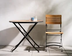 Mesa de comedor Brewer, Negro-teca, Ø85 cm