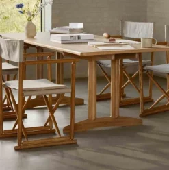 Mesa de comedor C64 Shaker 90x180 cm, Roble macizo aceitado