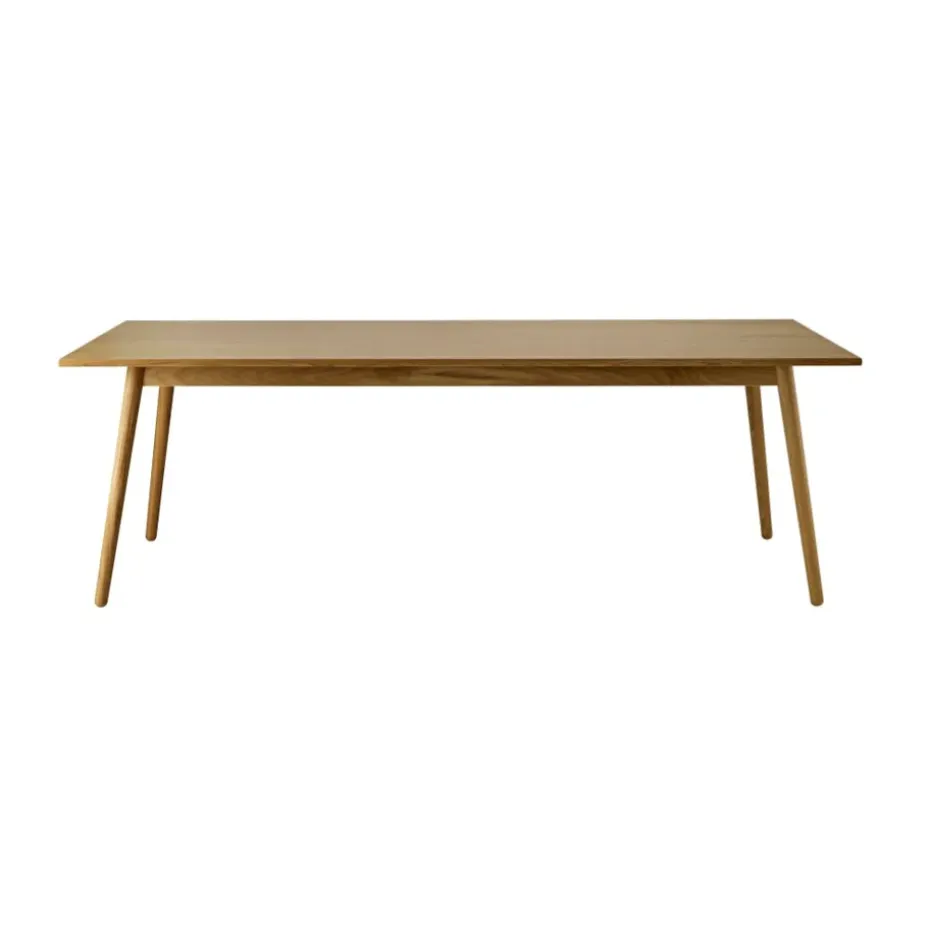 Mesa de comedor C35C 95x220 cm, Oak nature-oak nature lacquered