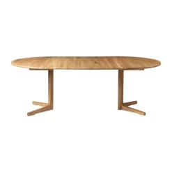 Mesa de comedor C69E Ry con 2 tableros extensibles, Oak nature oiled