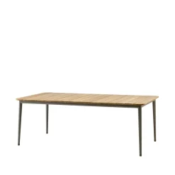 Mesa de comedor Core teca 210x100x74 cm, Soprte taupe