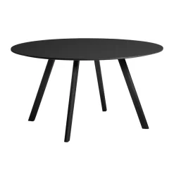 Mesa de comedor CPH25 2.0, Ø140 cm, Black laminate-roble lacado