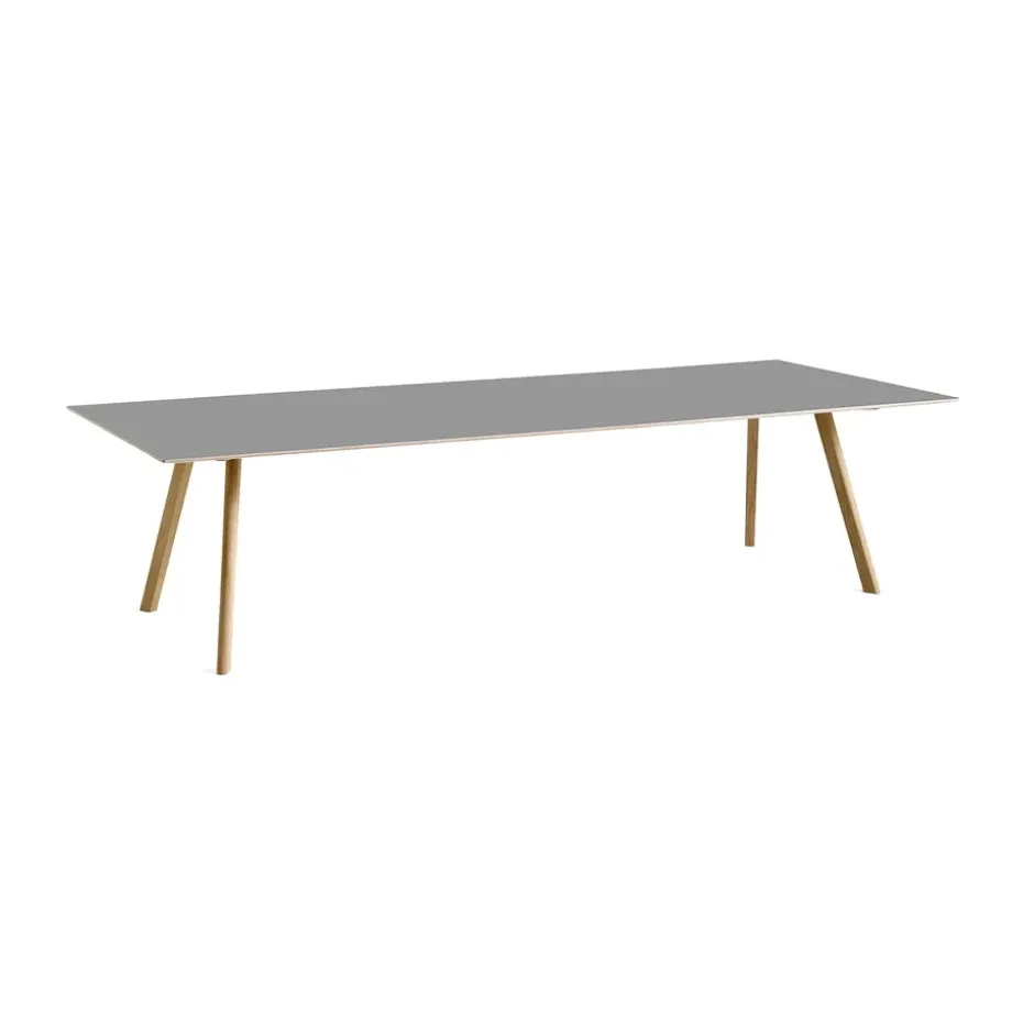 Mesa de comedor CPH30 2.0, 90x300 cm, Grey linoleum-roble lacado