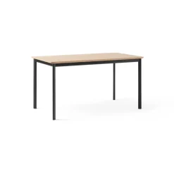 Mesa de comedor Drip HW115 83x143 cm, Black frame-clear lacq. oak