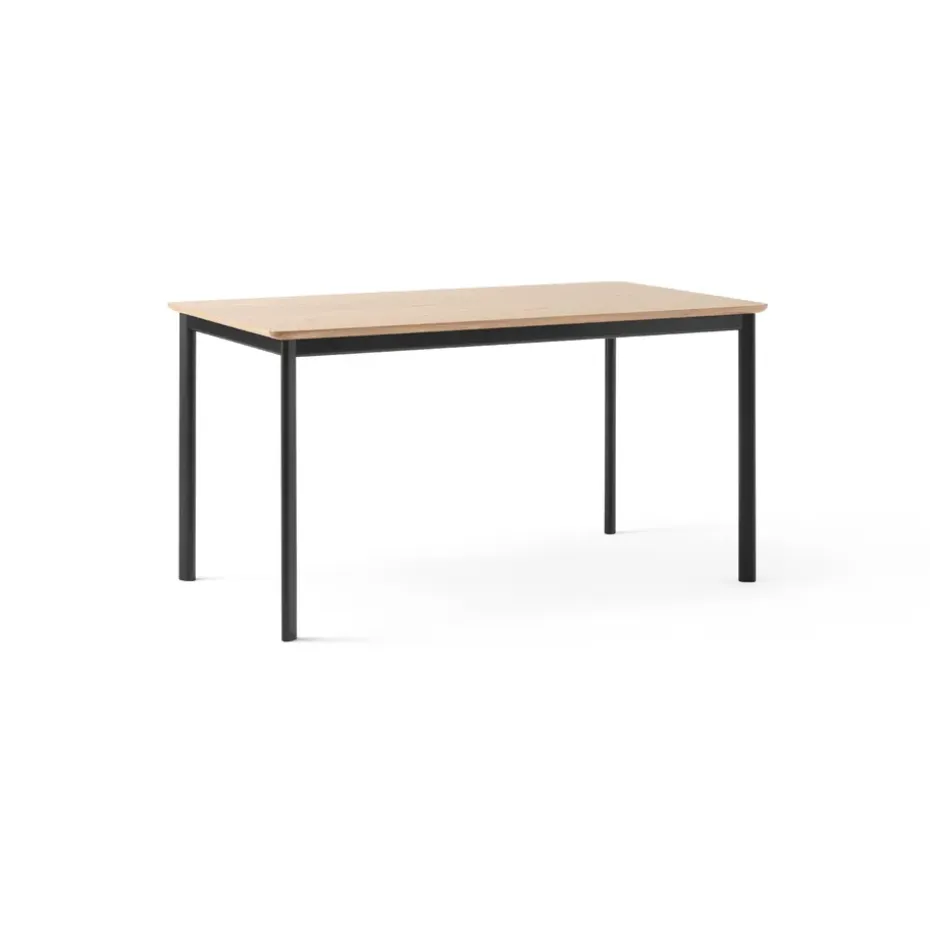 Mesa de comedor Drip HW115 83x143 cm, Black frame-clear lacq. oak