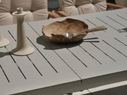 Mesa de comedor extensible Lomma, Khaki 194-312 cm