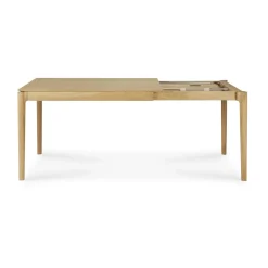 Mesa de comedor extensible Bok , Roble lacado, 90×120/180 cm