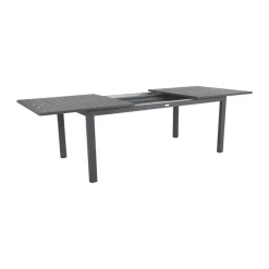 Mesa de comedor extensible Lomma, Anthracite 194-312 cm