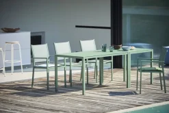 Mesa de comedor extensible Aria 140-200 cm, Sage green