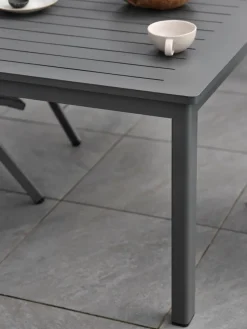 Mesa de comedor extensible Lomma, Negro 194-312 cm