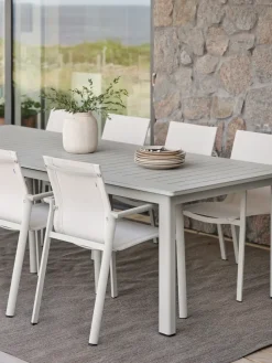 Mesa de comedor extensible Lomma, Light grey 194-312 cm