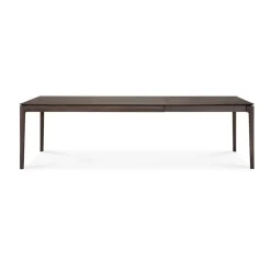 Mesa de comedor extensible Bok , Roble lacado en marrón, 100×180/280 cm
