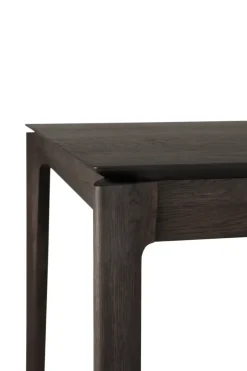 Mesa de comedor extensible Bok , Roble lacado en marrón, 100×180/280 cm