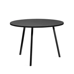 Mesa de comedor Loop Stand redonda, Black linoleum-black, Ø105 cm