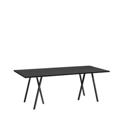 Mesa de comedor Loop Stand, Black linoleum-black, 200 cm