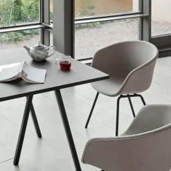 Mesa de comedor Loop Stand, Black linoleum-black, 200 cm