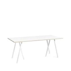 Mesa de comedor Loop Stand, White laminate-white, 180 cm