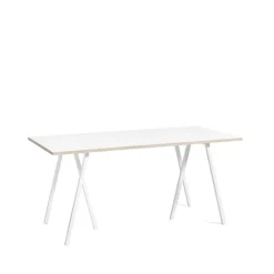 Mesa de comedor Loop Stand, White laminate-white, 160 cm