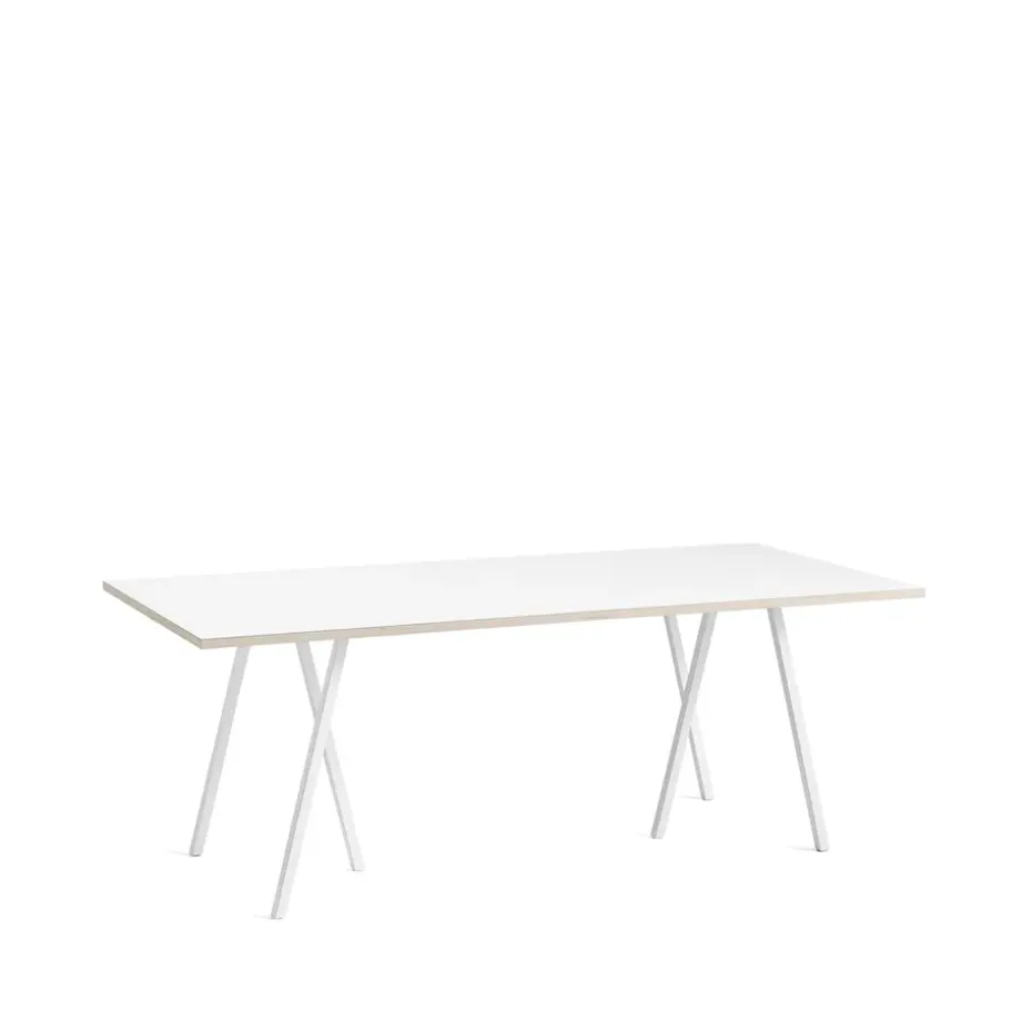 Mesa de comedor Loop Stand, White laminate-white, 200 cm