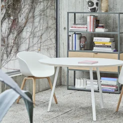 Mesa de comedor Loop Stand redonda, Black linoleum-black, Ø120 cm