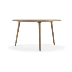 Mesa de comedor Miss Tailor redonda Ø130 cm, roble natural tratado con aceite, tablero fijo