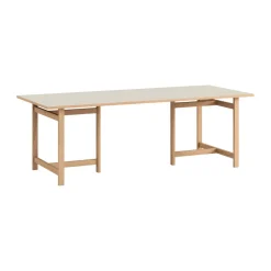 Mesa de comedor Moebe Rectangular, Light grey, 220x90 cm