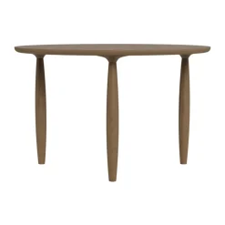 Mesa de comedor Oku, Roble ahumado claro, Ø120 cm
