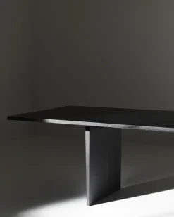 Mesa de comedor Private 100x320 cm, Roble teñido de marrón-negro