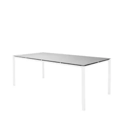 Mesa de comedor Pure, Concrete grey-blanco 200x100 cm