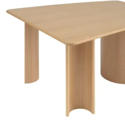Mesa de comedor Re-norm, Chapa de roble lacada, 130x120 cm