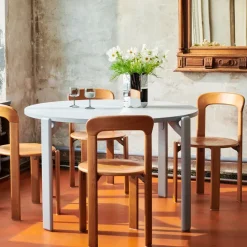 Mesa de comedor Rey Ø128 cm, negro profundo