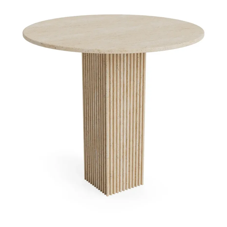 Mesa de comedor Soho, Beige, Ø80 cm