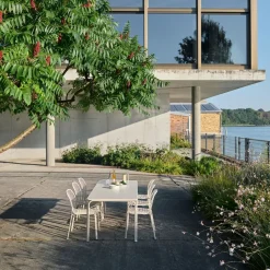 Mesa de comedor Thorvald Outdoor SC99, 220 cm, Ivory