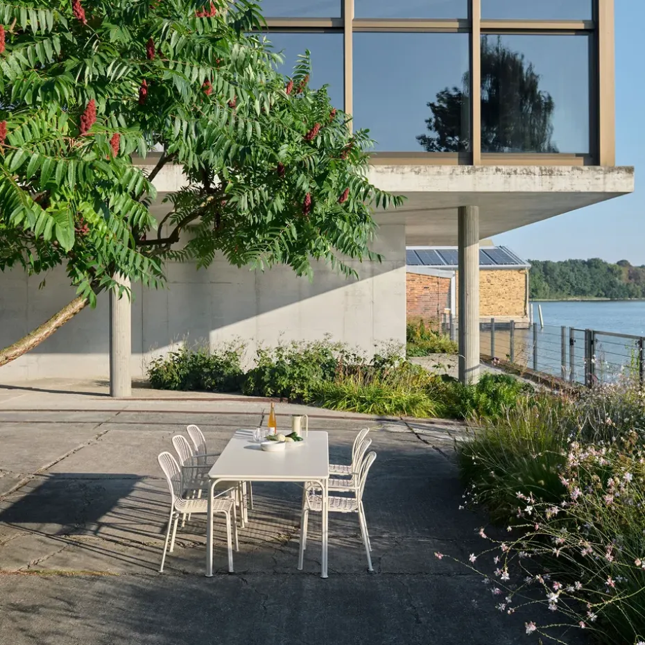 Mesa de comedor Thorvald Outdoor SC99, 220 cm, Ivory