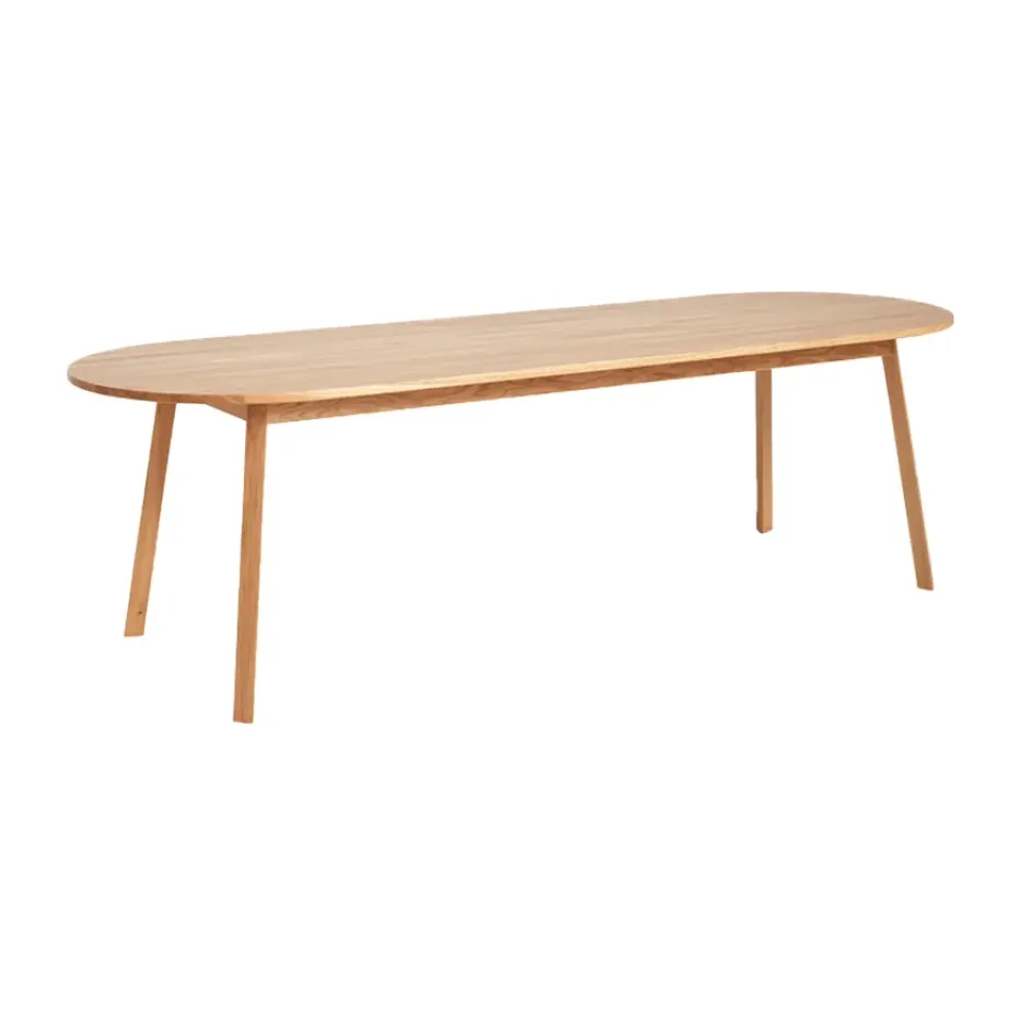 Mesa de comedor Triangle Leg, roble lacado, 250×85 cm