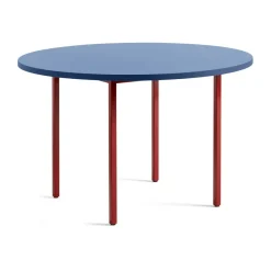 Mesa de comedor Two-Colour Ø120 cm, Maroon red-blue